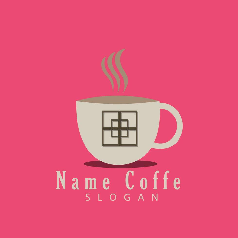 café logo pour entreprise ou affaires vecteur