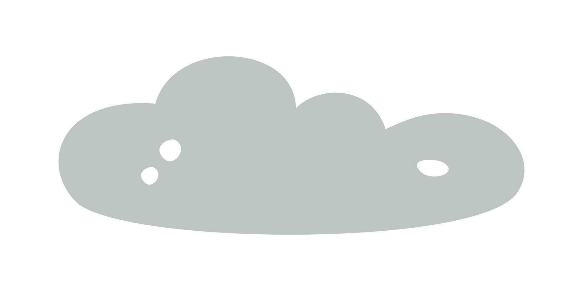 plat vecteur silhouette illustration de nuage