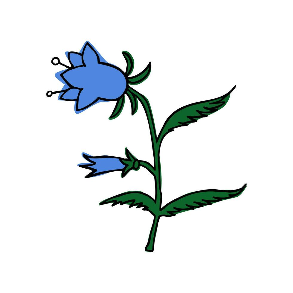 fleur vecteur image. jacinthe des bois fleur sur une blanc Contexte. eps