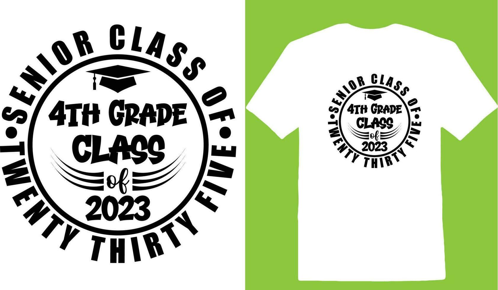 Sénior classe de vingt 30 cinq 4e classe classe de 2023 T-shirt vecteur