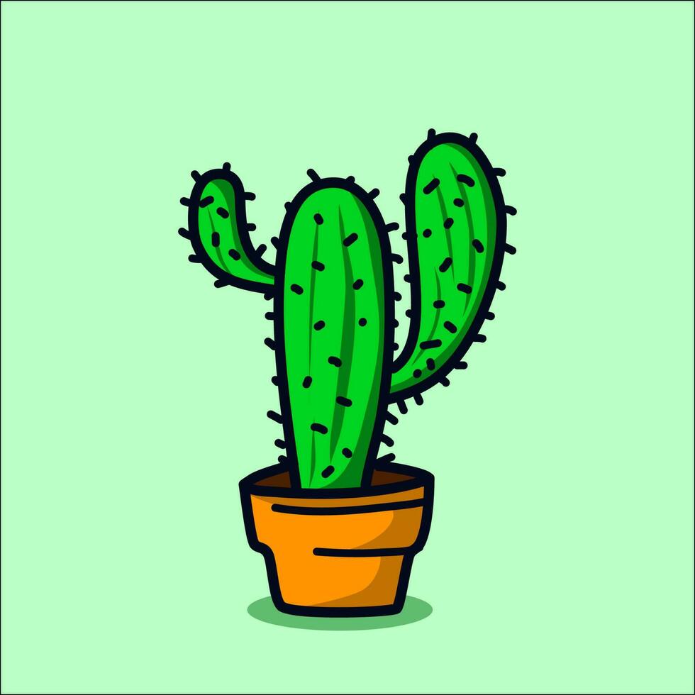 cactus vecteur illustration. cactus les plantes conception modèle. vecteur illustration de cactus. cactus dessin animé style.