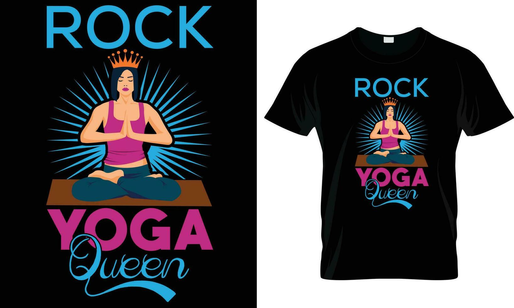 yoga T-shirt conception graphique vecteur. vecteur