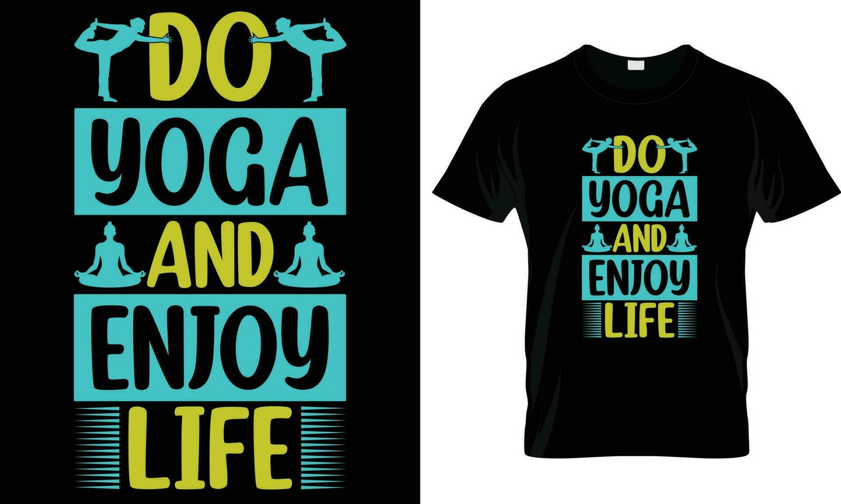 yoga T-shirt conception graphique vecteur. vecteur