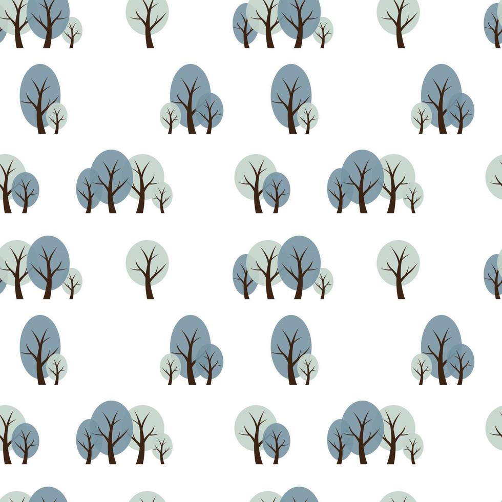 modèle sans couture fond naturel avec des arbres d'hiver vecteur