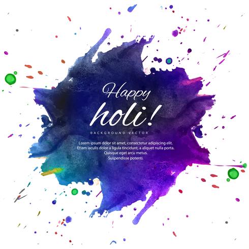 illustration de fond coloré de happy holi pour le festival de c vecteur