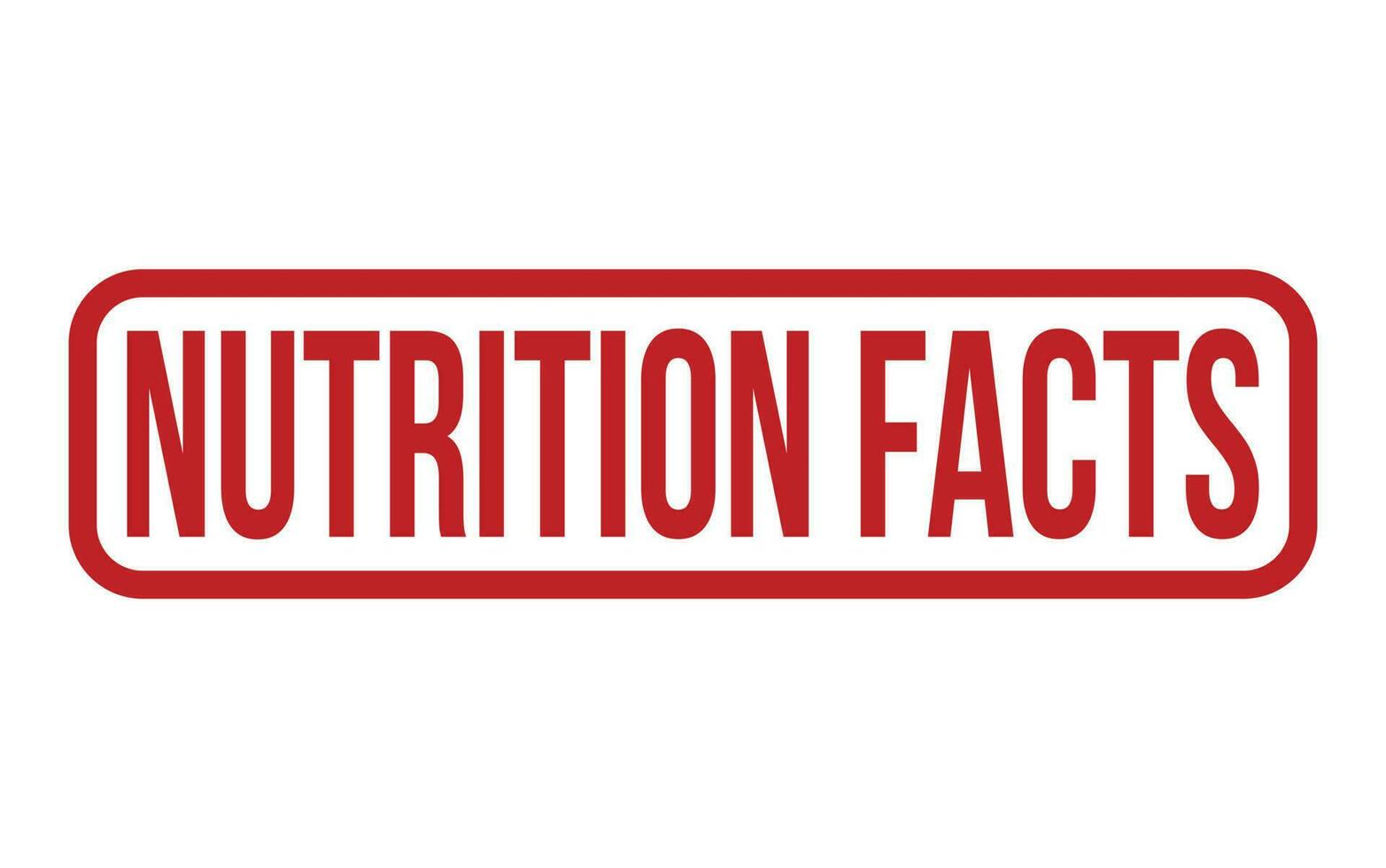 nutrition les faits caoutchouc timbre joint vecteur