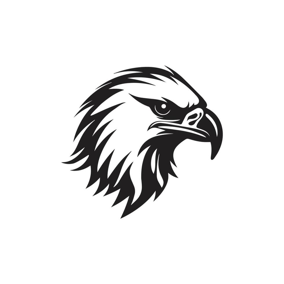 Aigle ou faucon logo silhouette vecteur modèle
