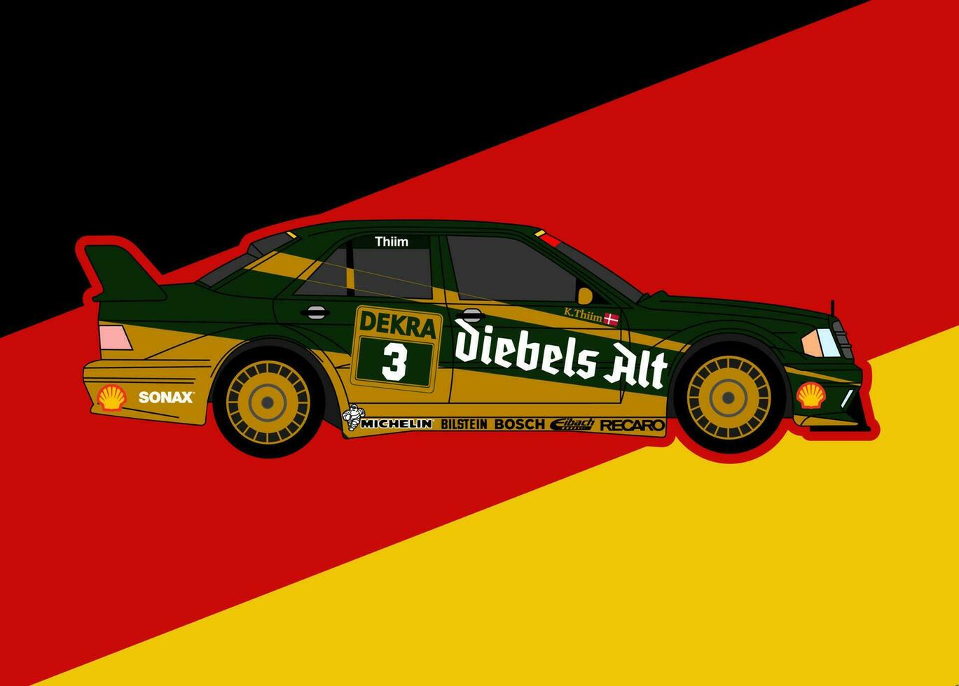 allemand classique courses voiture affiche de oliver pohlmann wikimédia vecteur