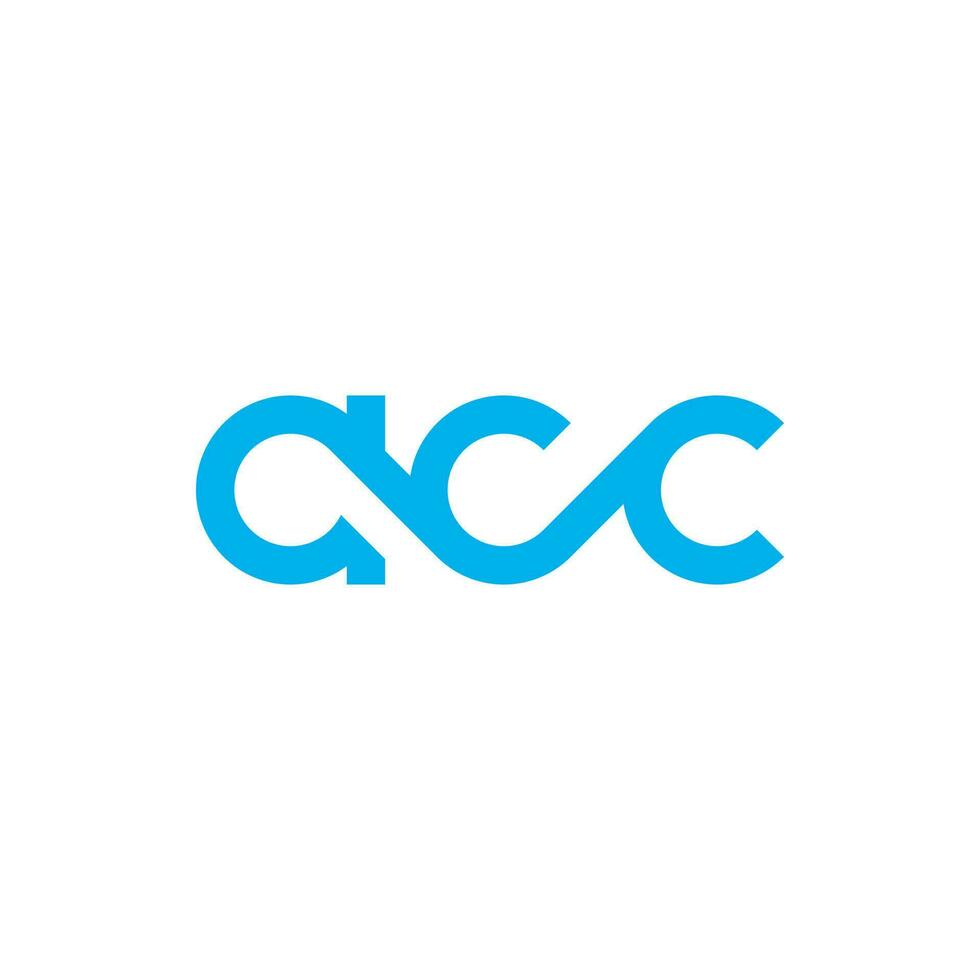 interconnecté des lettres acc logotype conception vecteur