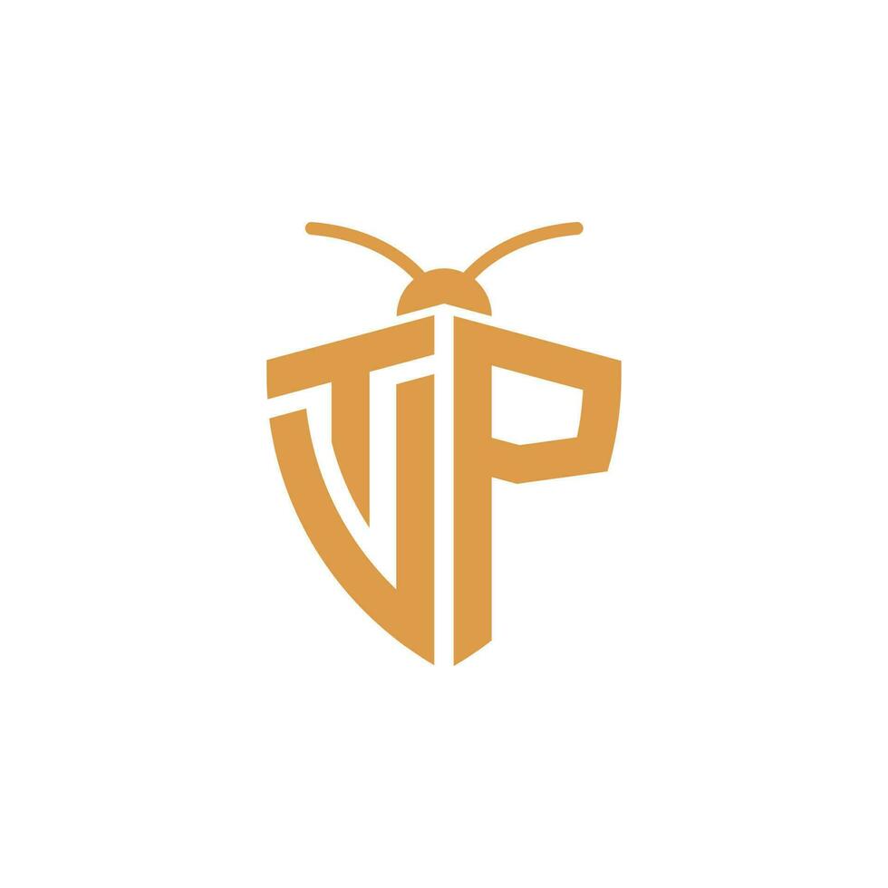 des lettres tvp vtp ravageur contrôle logo vecteur