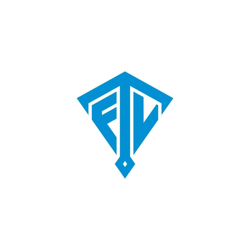 des lettres TFV ancre logo conception vecteur
