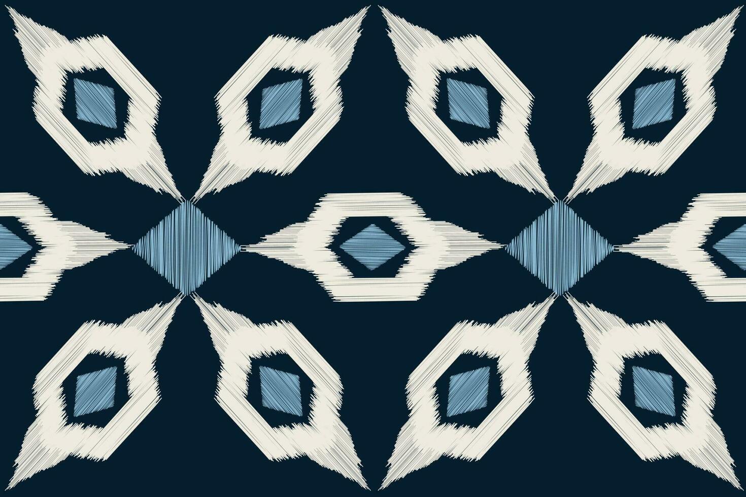 ethnique ikat en tissu modèle géométrique style.africain ikat broderie ethnique Oriental modèle marine bleu Contexte. abstrait, vecteur, illustration.pour texture, vêtements, écharpe, décoration, tapis, soie. vecteur