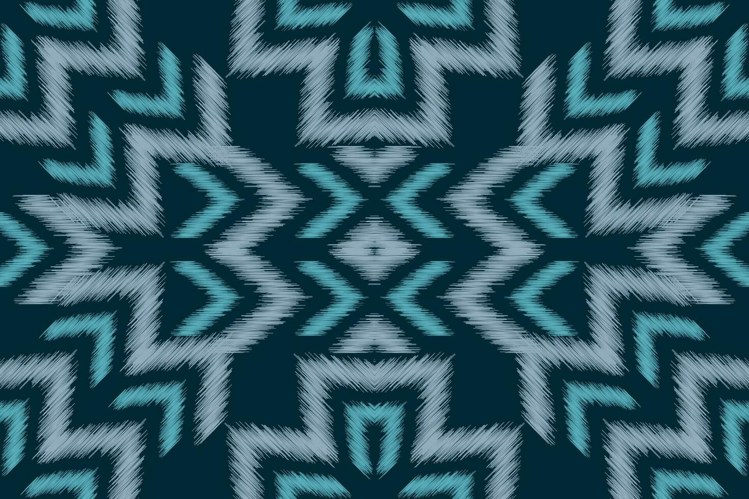 ethnique ikat en tissu modèle géométrique style.africain ikat broderie ethnique Oriental modèle marine bleu Contexte. abstrait, vecteur, illustration.pour texture, vêtements, écharpe, décoration, tapis, soie. vecteur