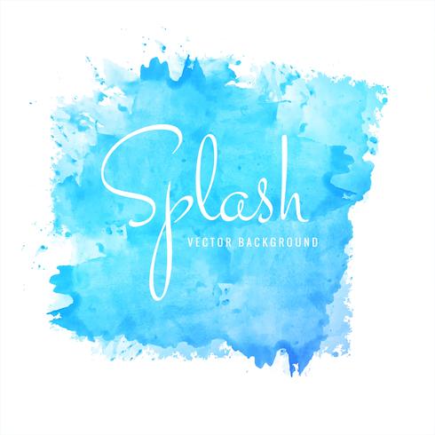 splash aquarelle bleu dessiné main abstraite vecteur