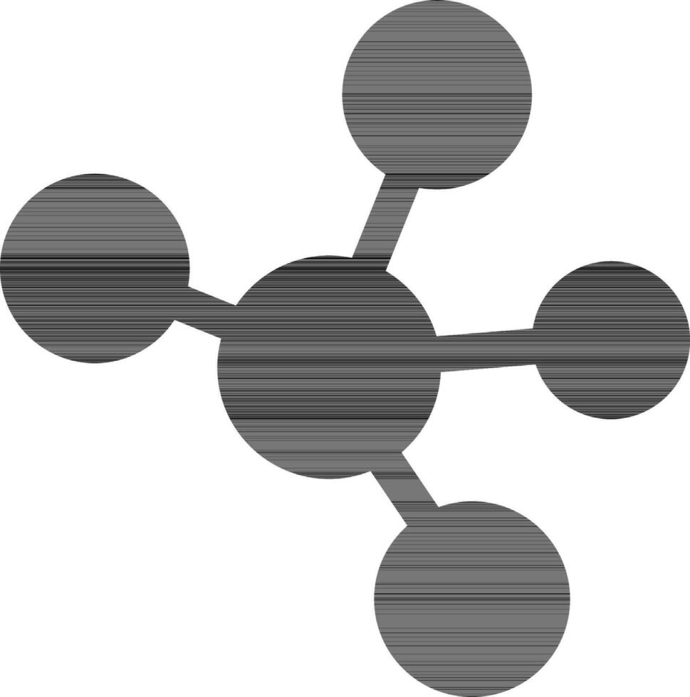molécule icône dans noir couleur. vecteur