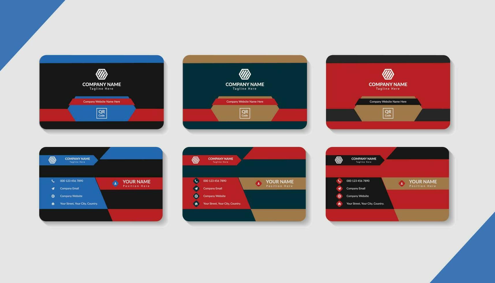 entreprise moderne affaires carte marque identité conception modèle vecteur