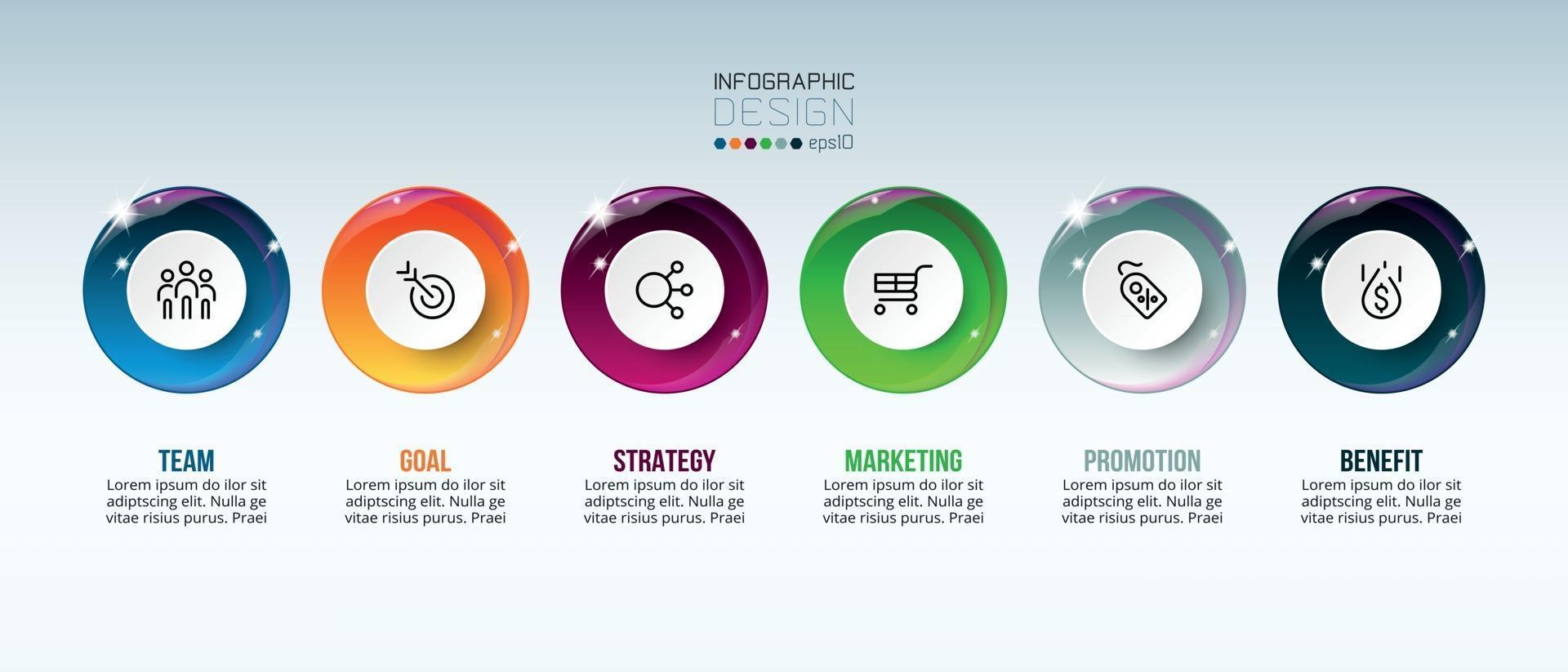 modèle d & # 39; infographie commercial ou marketing vecteur