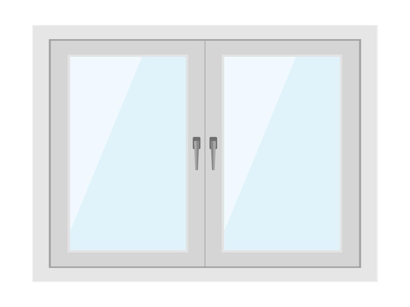 cadre de fenêtre blanc isolé sur fond blanc vecteur
