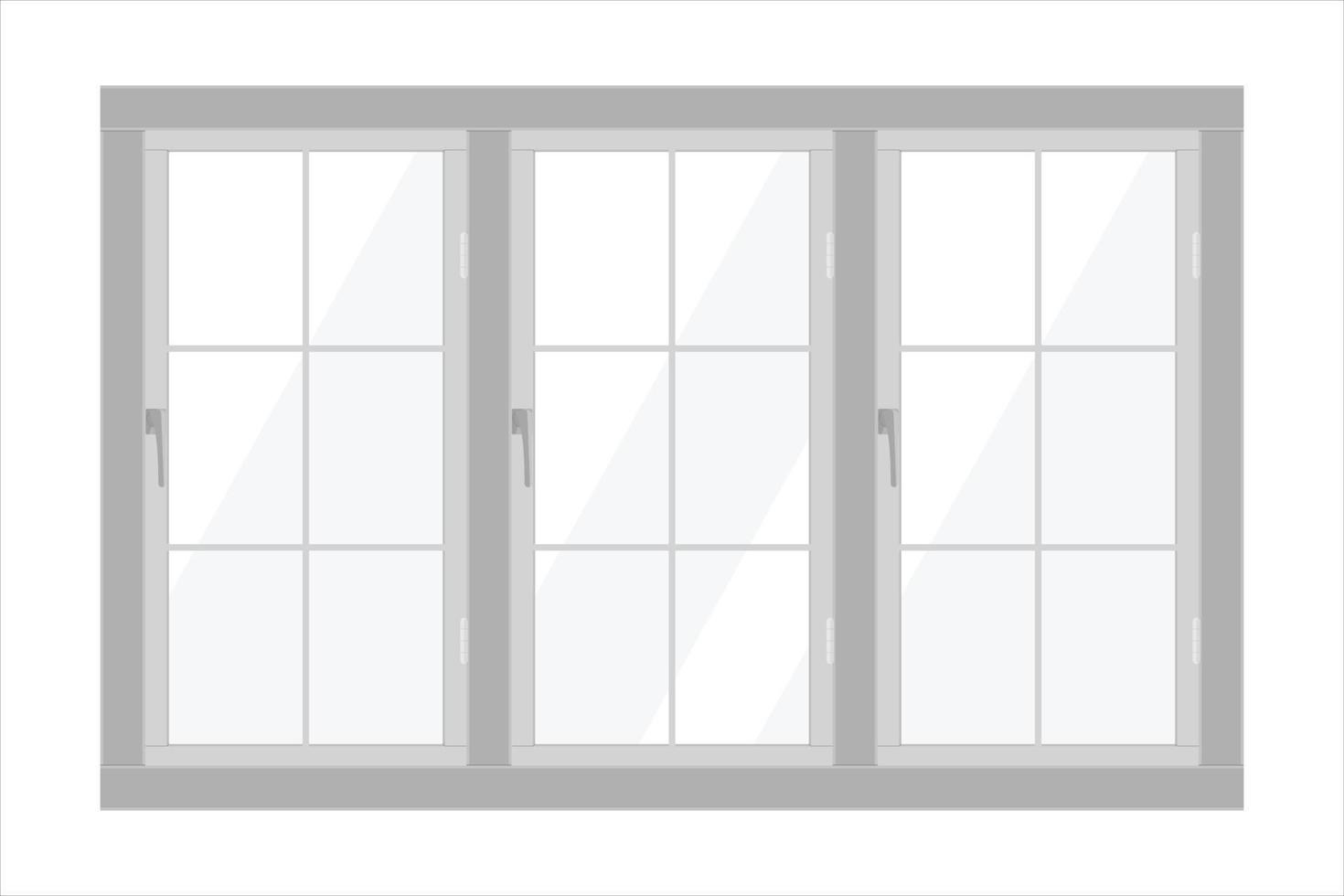 cadre de fenêtre blanc isolé sur fond blanc vecteur