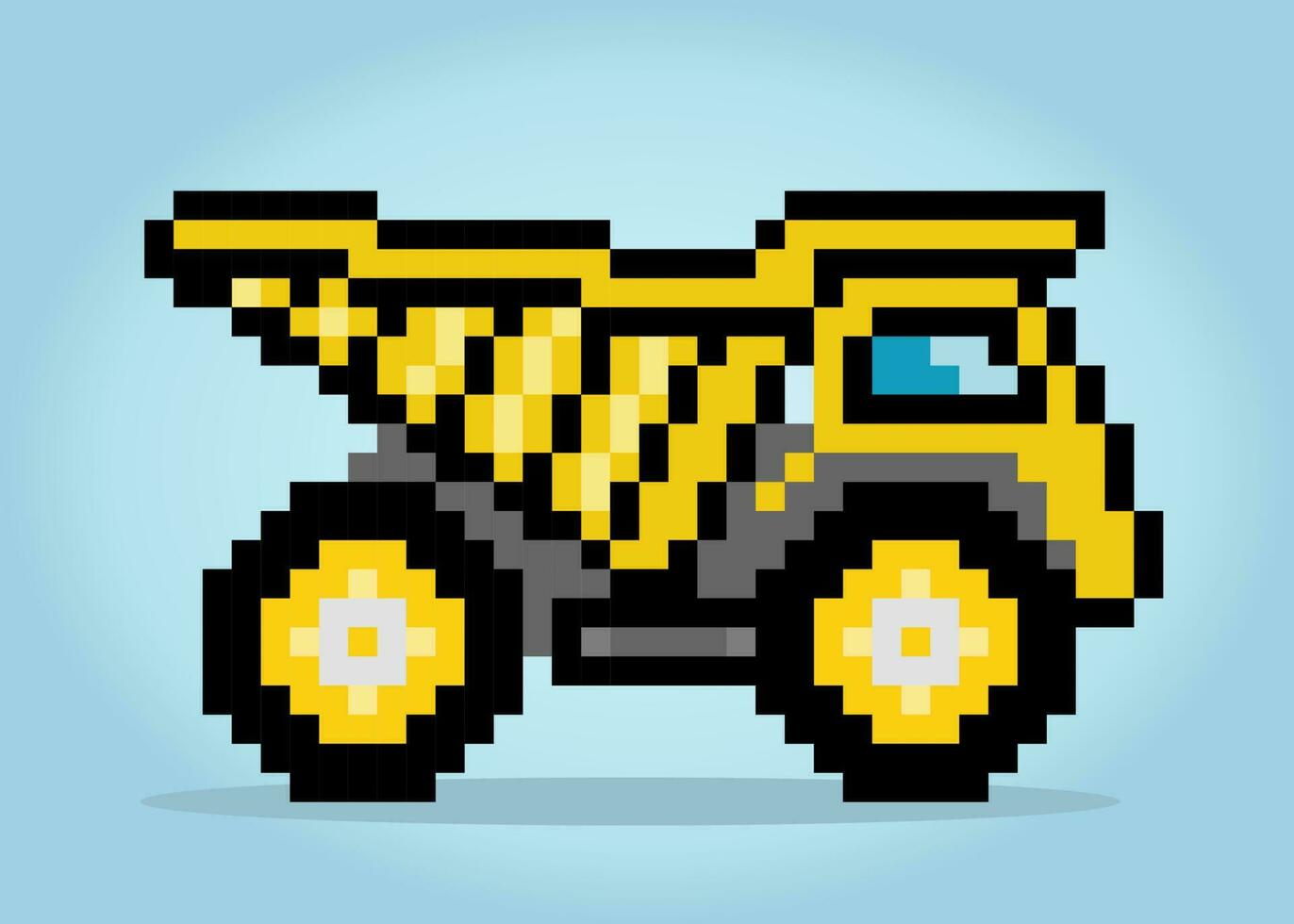 8 bit pixel gros camion. voiture pixels dans vecteur illustration pour Jeu atout ou traverser point modèle.