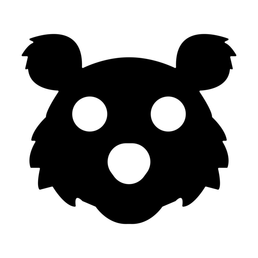 polaire ours glyphe icône conception vecteur