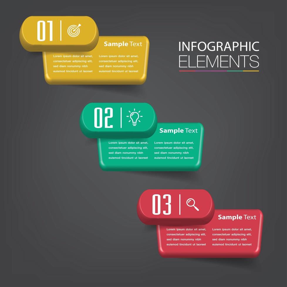 infographie de bannière de modèle de zone de texte moderne vecteur