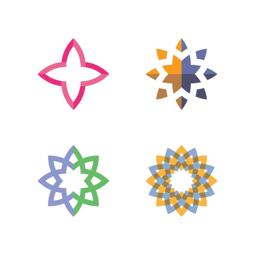icône de modèle de logo beauté vecteur fleurs design