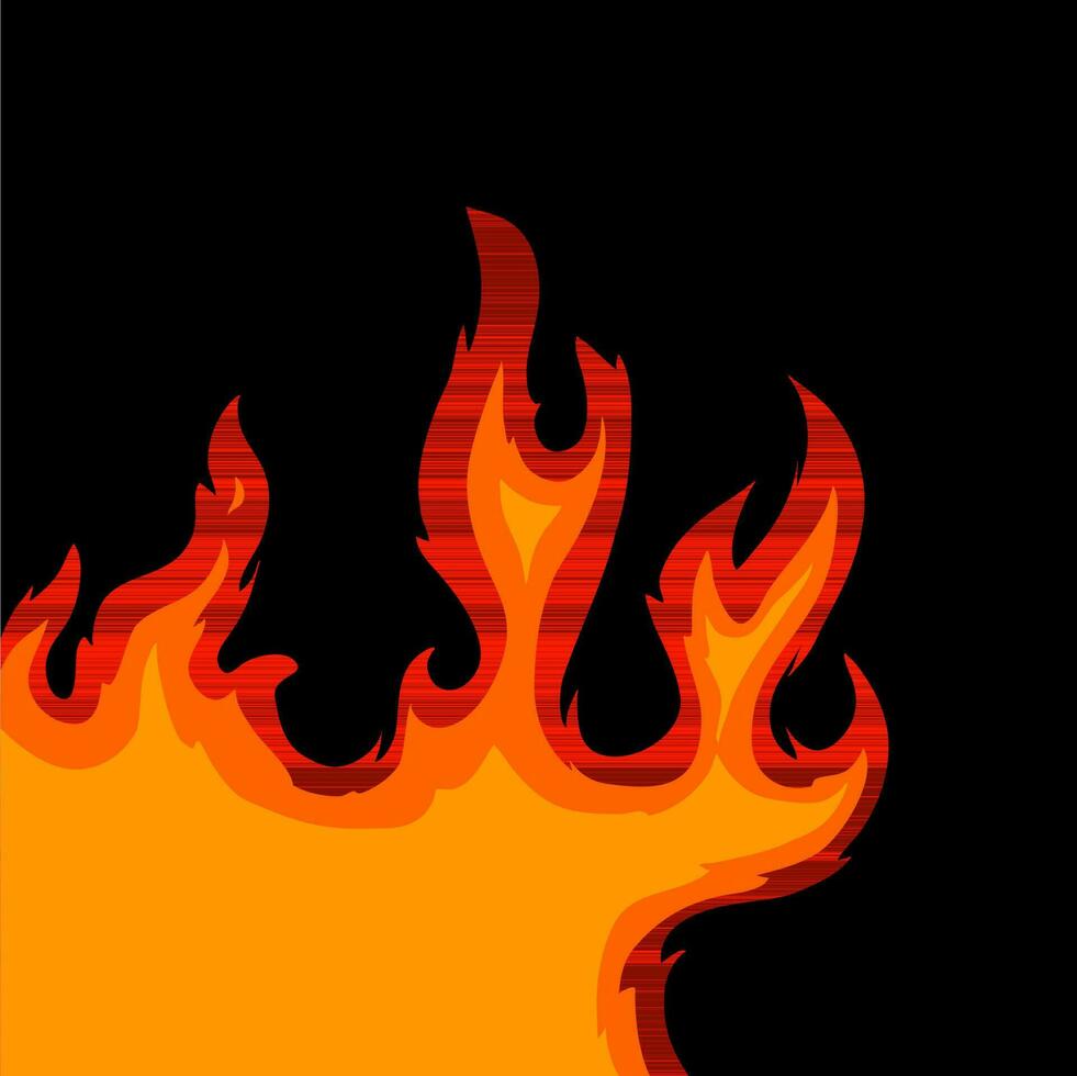 Feu et flammes, Feu illustration pour épicé nourriture emballage conception, flamme arrière-plan, illustration de une brûlant Feu vecteur