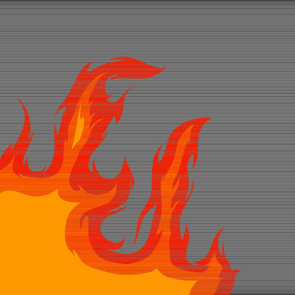 Feu et flammes, Feu illustration pour épicé nourriture emballage conception, flamme arrière-plan, illustration de une brûlant Feu vecteur