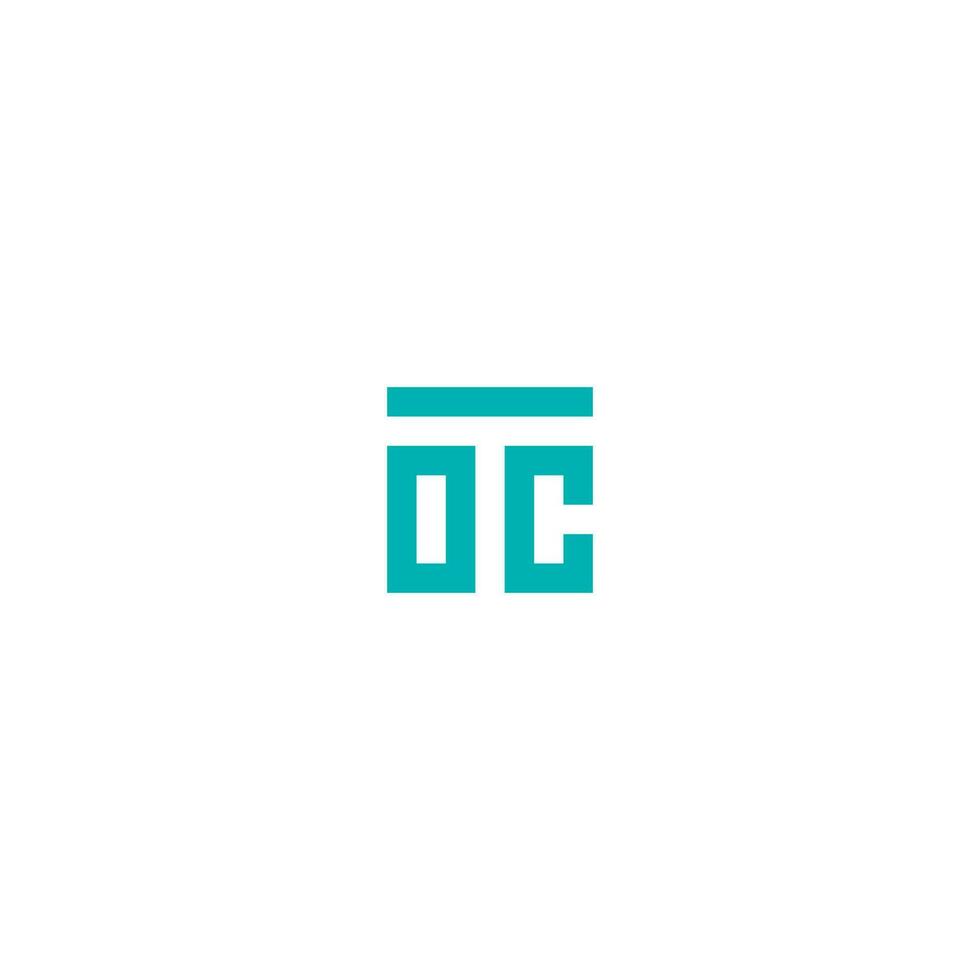 des lettres toc oct carré logo minimal Facile moderne vecteur