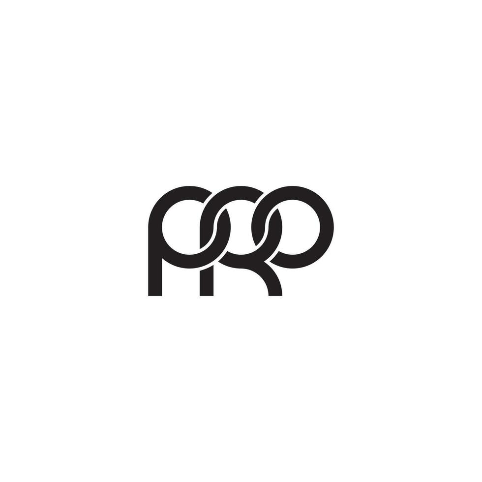 des lettres pro monogramme logo conception vecteur