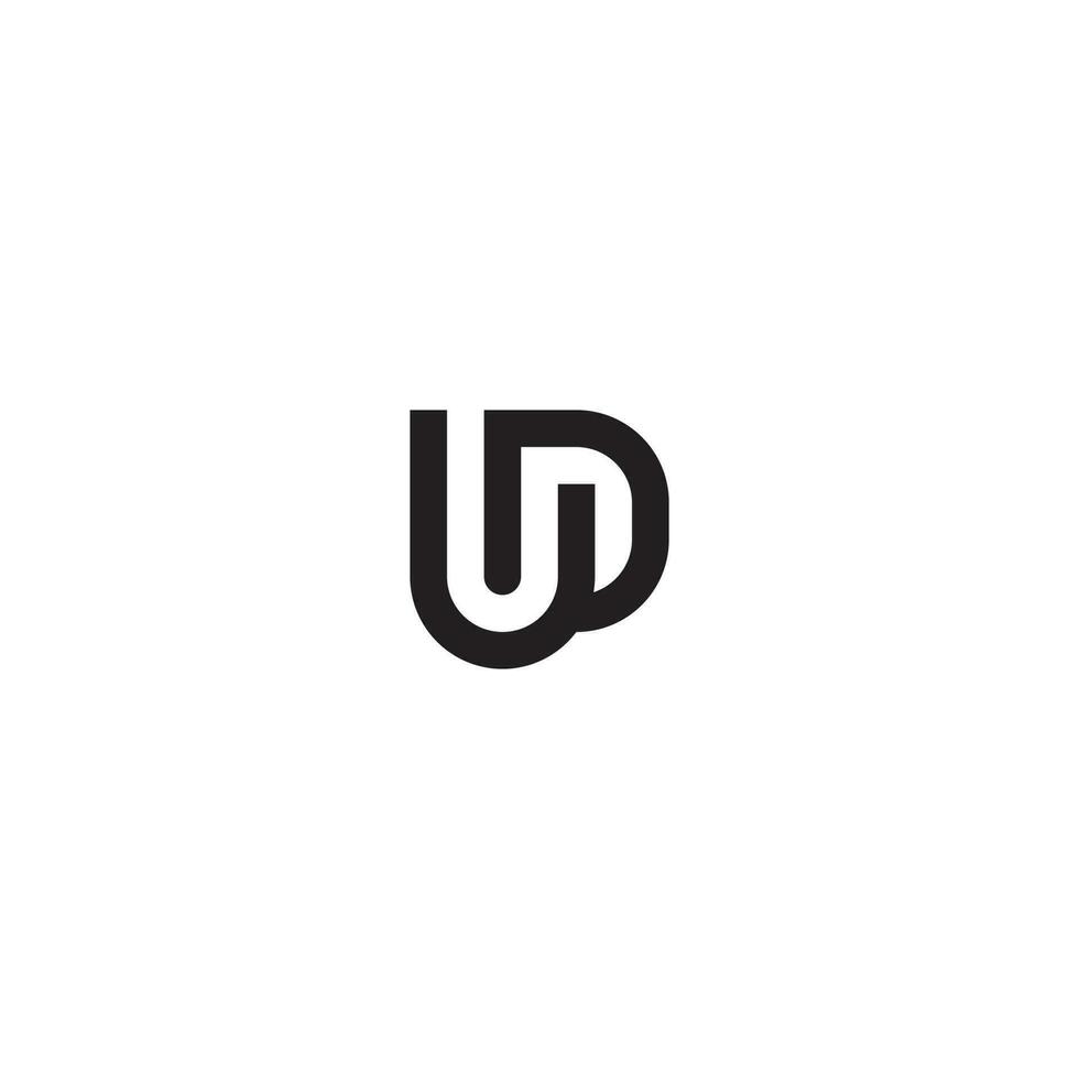 des lettres ud logo conception minimal Facile nettoyer vecteur