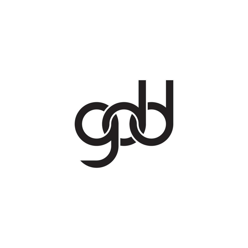 des lettres gdd monogramme logo conception vecteur