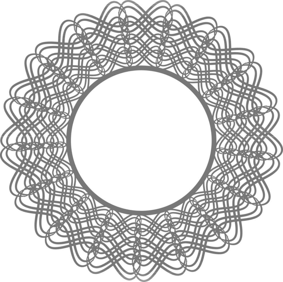 Créatif Cadre conception dans cercle forme. vecteur