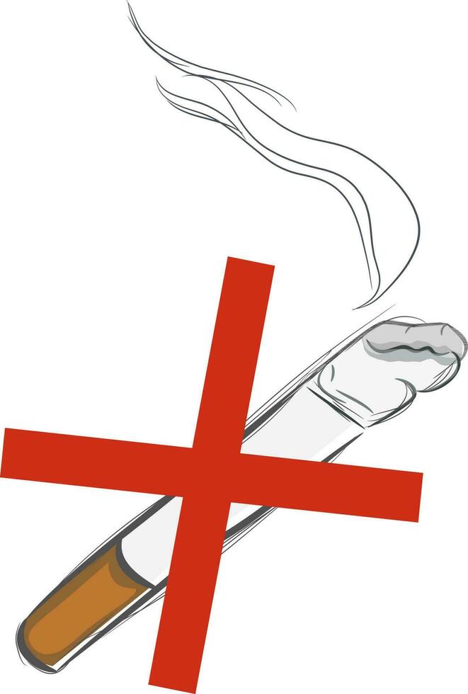 illustration de non fumeur symbole. vecteur