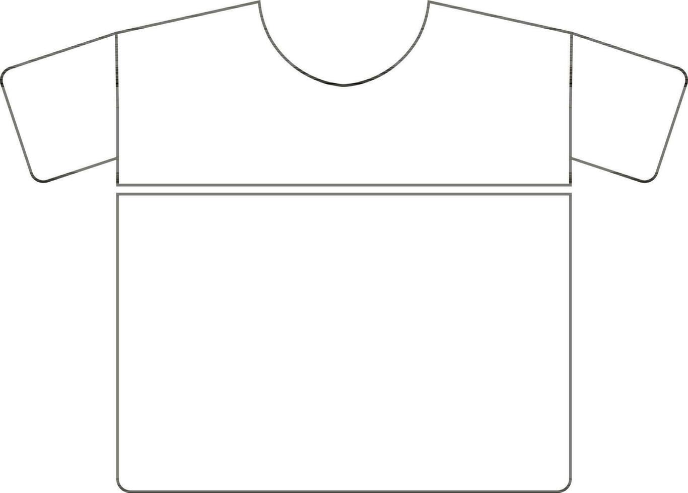 ligne art illustration de une T-shirt. vecteur