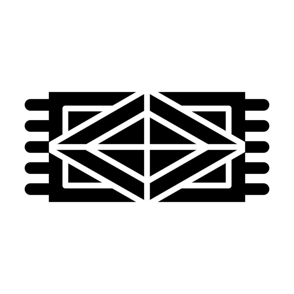 tapis glyphe icône conception vecteur