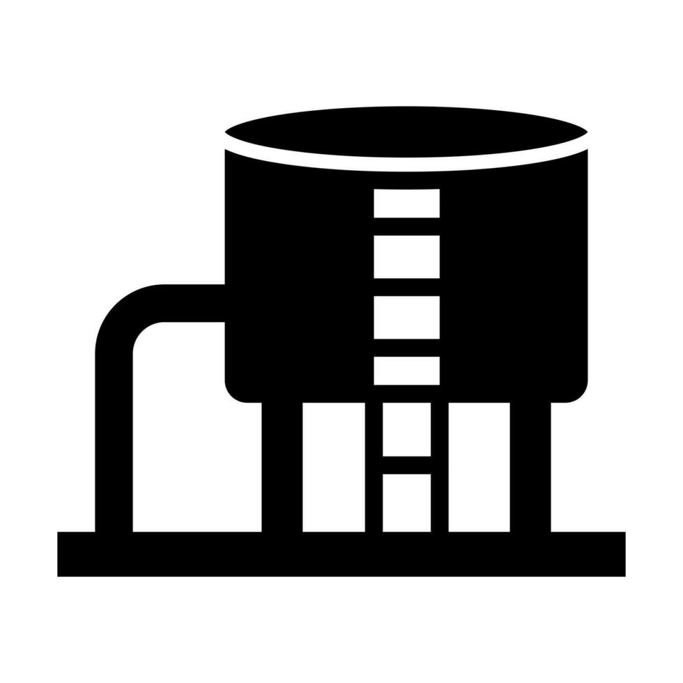 pétrole réservoir glyphe icône conception vecteur