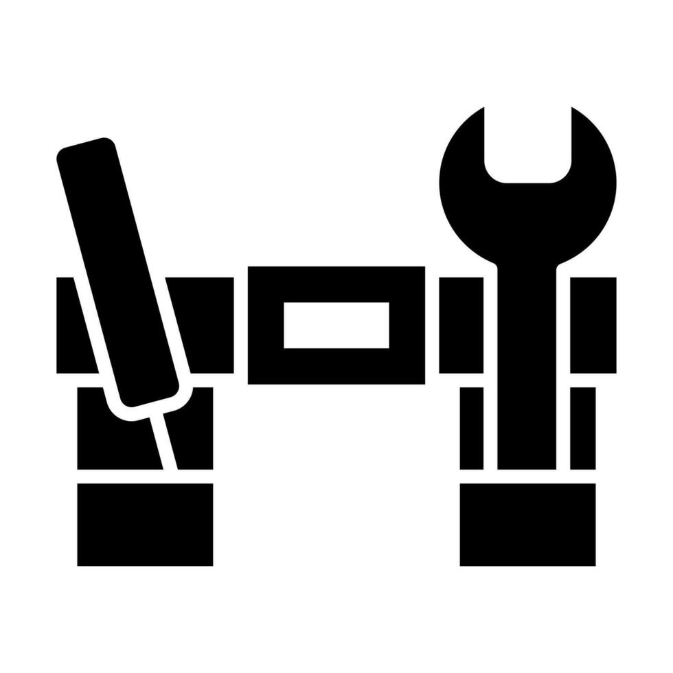 travail ceinture glyphe icône conception vecteur