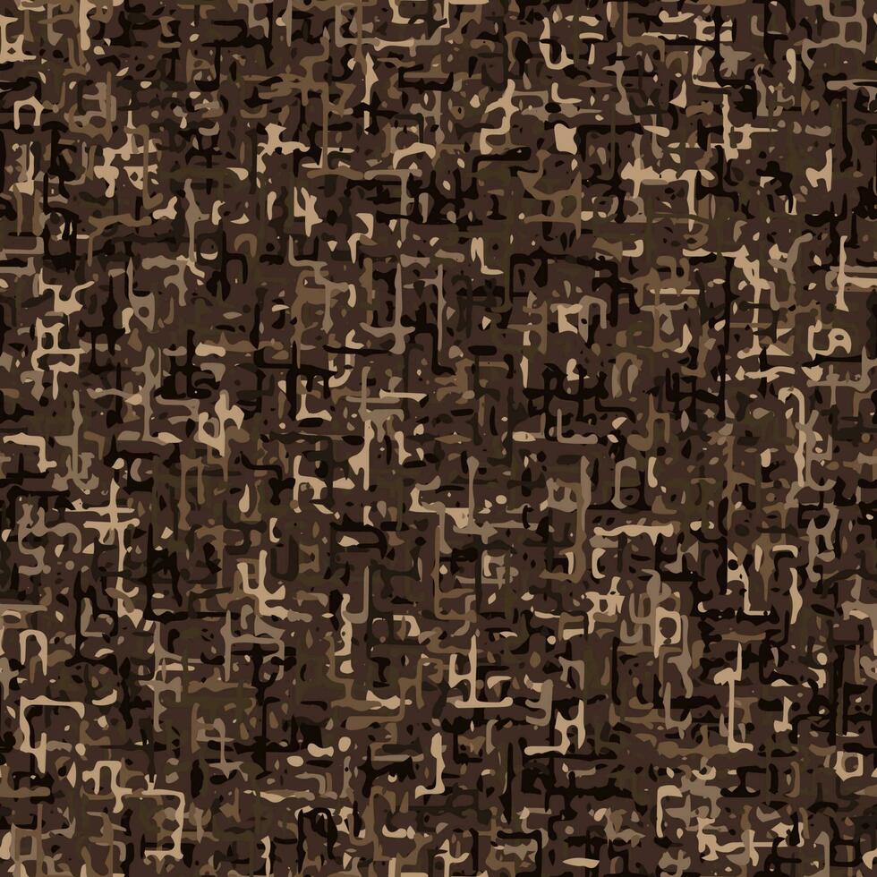 sans couture marron camouflage modèle avec avec pixel rétro effet. petit mixte particules. dense abstrait Contexte. armée ou chasse masquage texture pour vêtements, tissu, textile, sport marchandises. vecteur