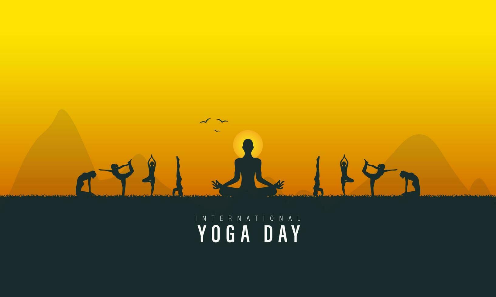 international yoga journée vecteur illustration