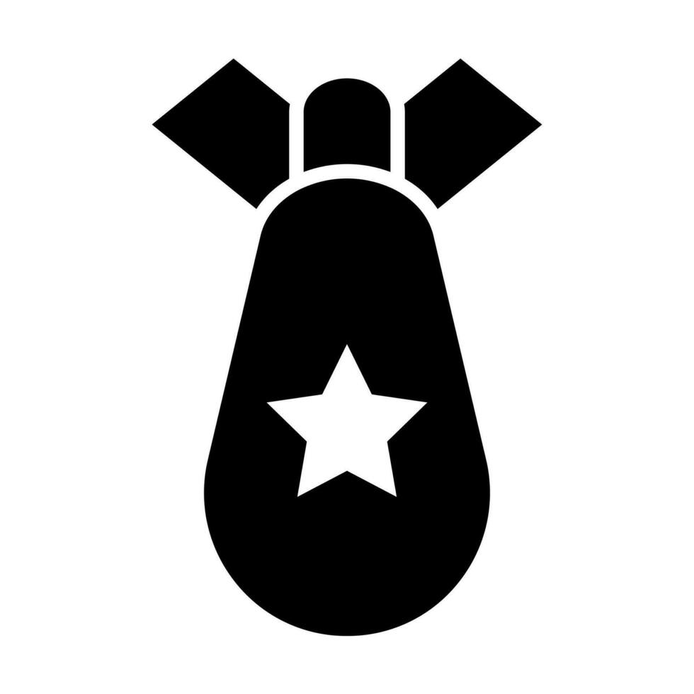 atomique bombe glyphe icône conception vecteur