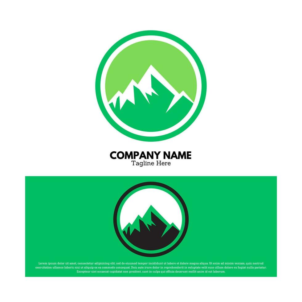 illustration vectorielle de montagne logo design vecteur