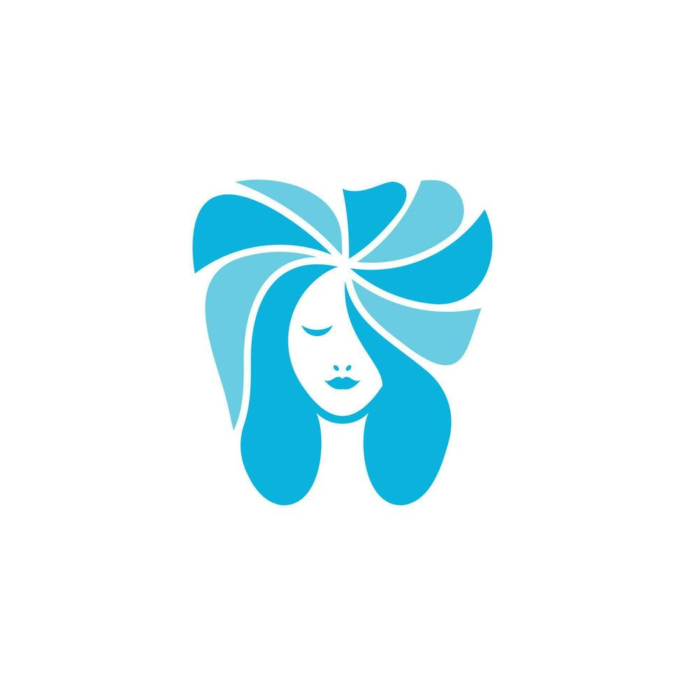 femme Créatif dentaire logo conception vecteur