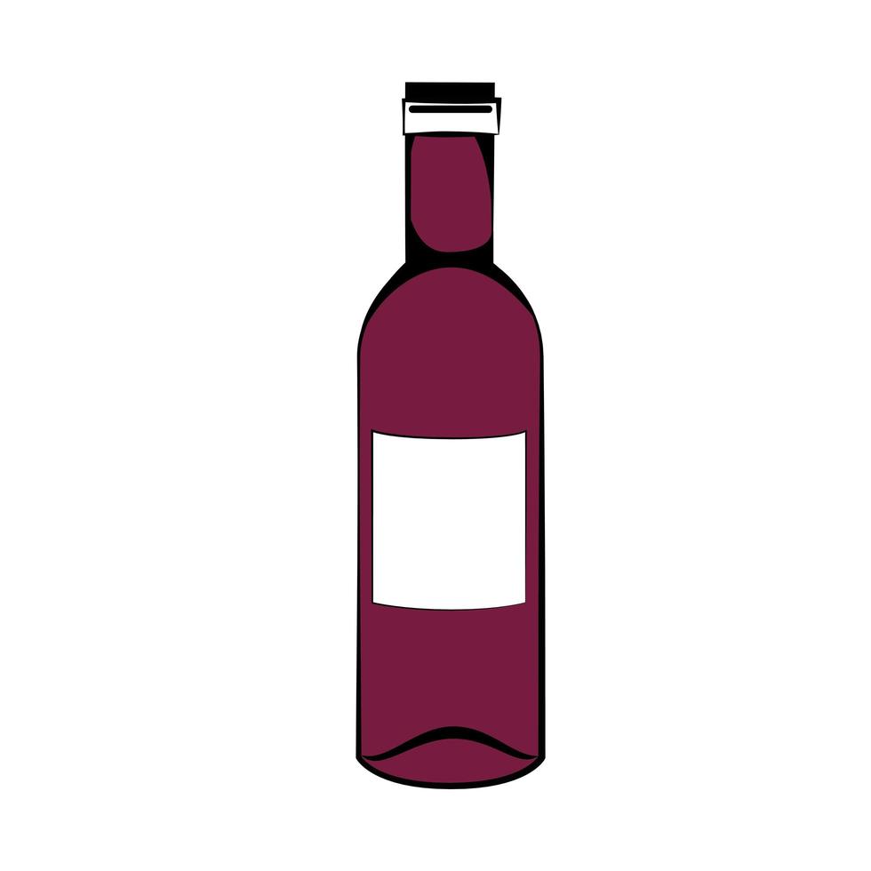 icône de bouteille de vin vecteur