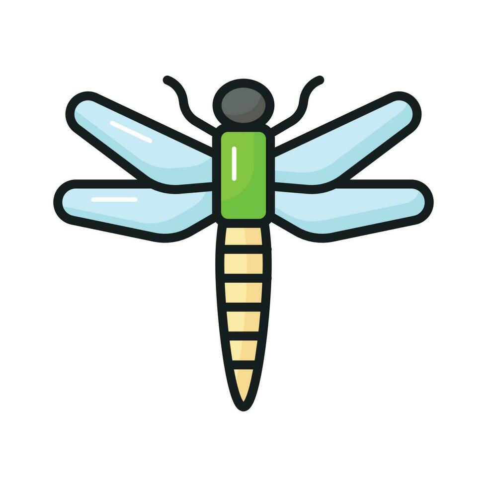 magnifiquement conçu vecteur de libellule dans moderne style, prêt à utilisation icône