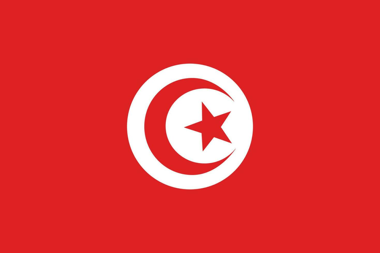 drapeau de Tunisie. Tunisie drapeau avec le conception forme vecteur