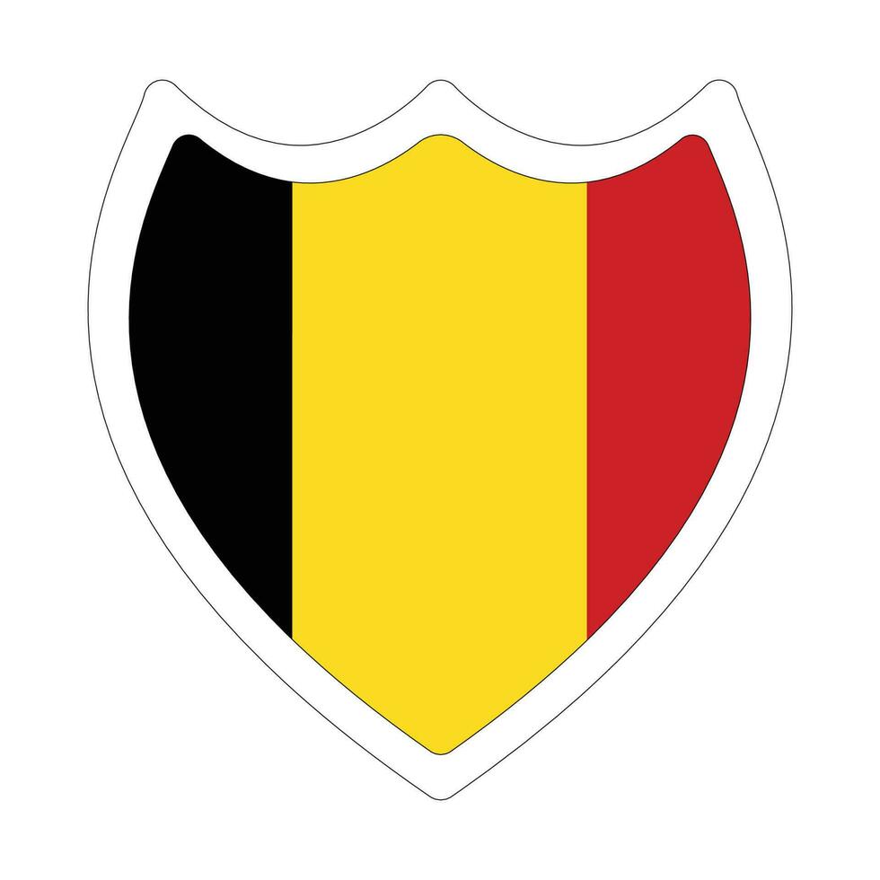 drapeau de Belgique dans forme vecteur