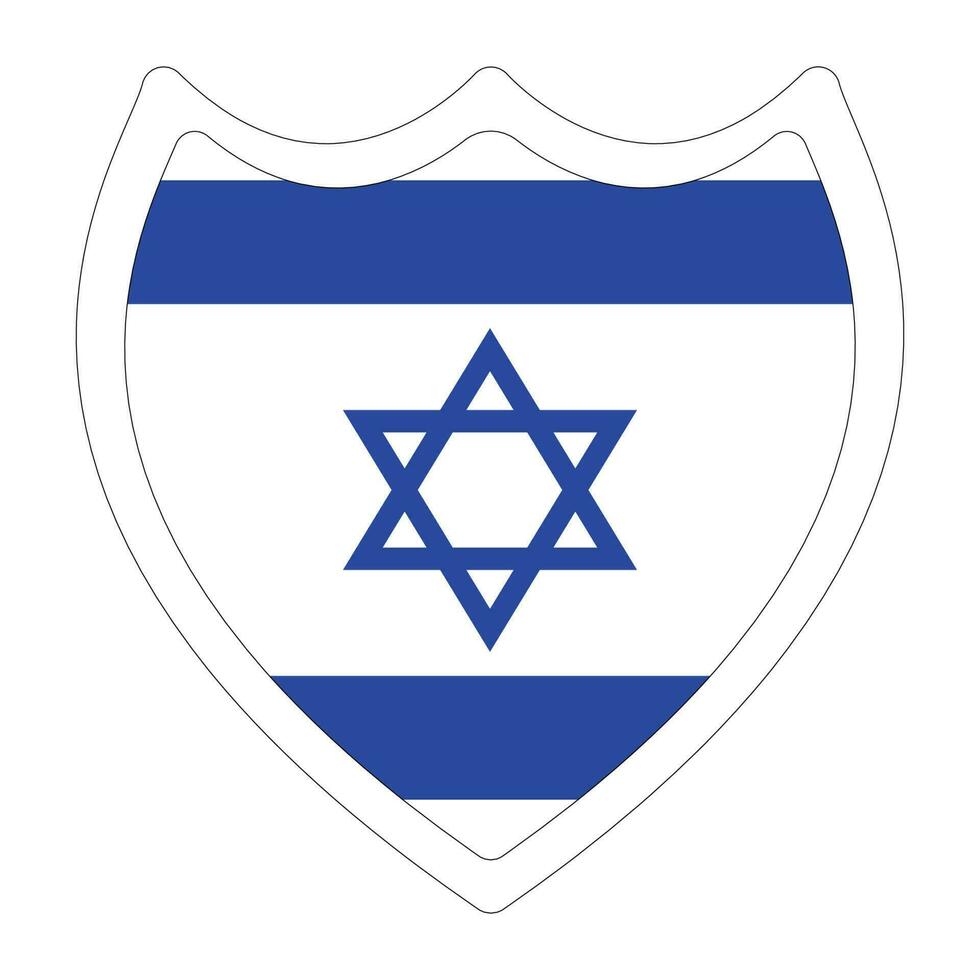 Israël drapeau. drapeau de Israël dans conception forme vecteur