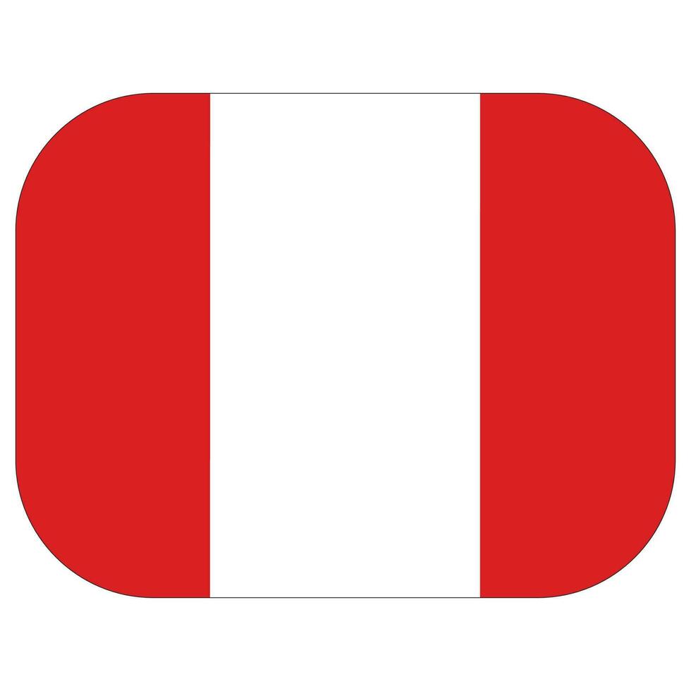 drapeau de Pérou. Pérou drapeau dans conception forme vecteur
